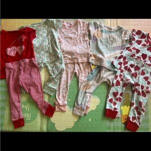 Bundle of Carter's cotton toddler Pajama Set 12 months (8 pairs in all)